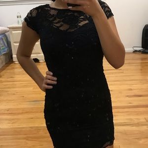 lace black dress